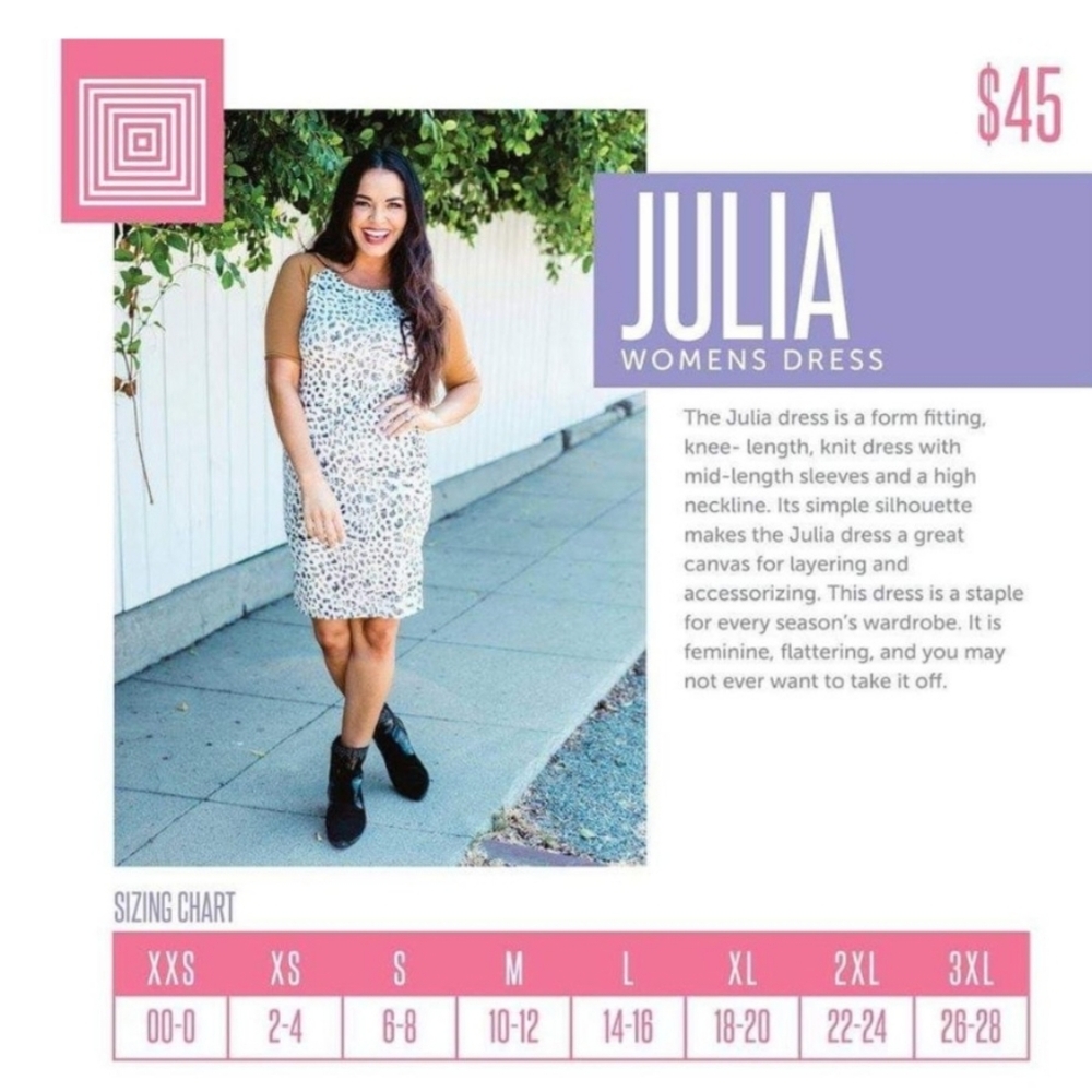 LuLaRoe Julia Dress NWT - Picture 6 of 6